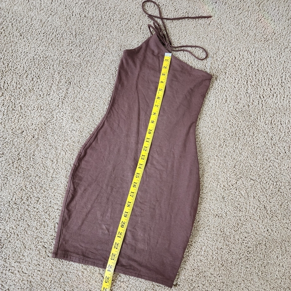 Oh Polly Brown Bodycon Mini Dress - Picture 3 of 5